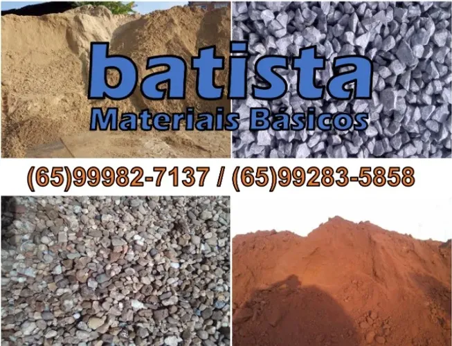 Areia, Brita, Aterro, Cascalho - VG e Cba
