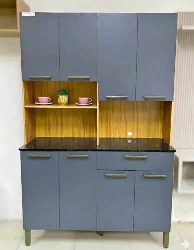 Armário de Cozinha Tannat com 8 portas e 1 gaveta todo no MDF com MONTAGEM E FRETE GRÁTIS
