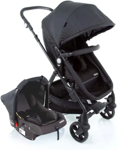 Carrinho Moisés + bebê conforto que acopla 