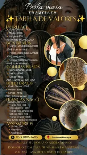 Tranças feminina e masculina 