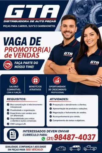 Promotora de vendas para Auto peças