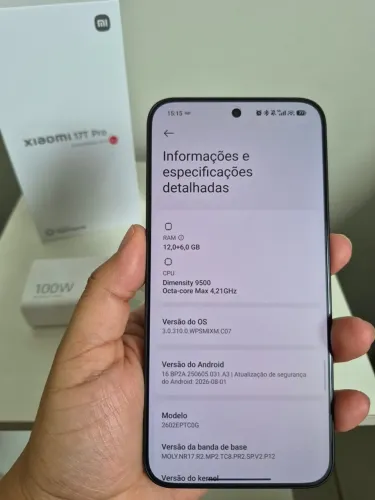 Smartphone Xiaomi 17T PRO 512GB + 12GB Ram (Impecável)