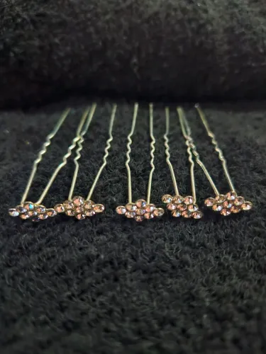 Grampo para cabelos ponto de luz com strass 
