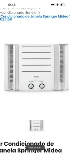 Ar condicionado janela springer 7500BTU 110v 