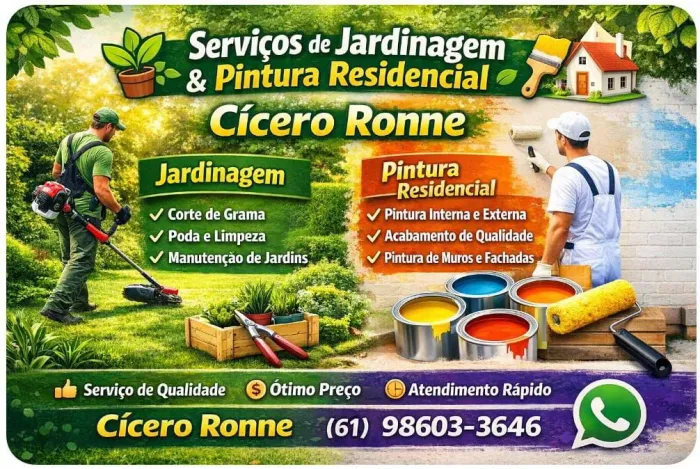 Jardineiro profissional caseiro pintor residencial 