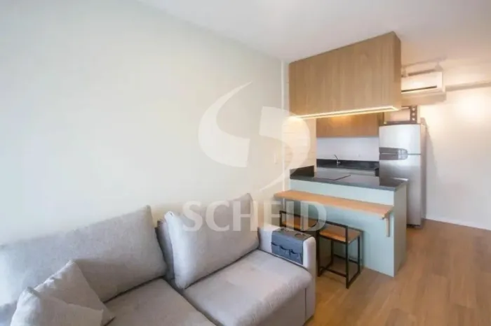 Apartamento mobiliado de 1 dormitório para alugar no Alto da Boa Vista