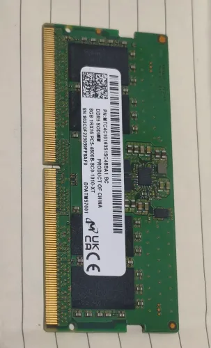 Memória RAM DDR5 16GB (2x8) SODIMM 4800Mhz