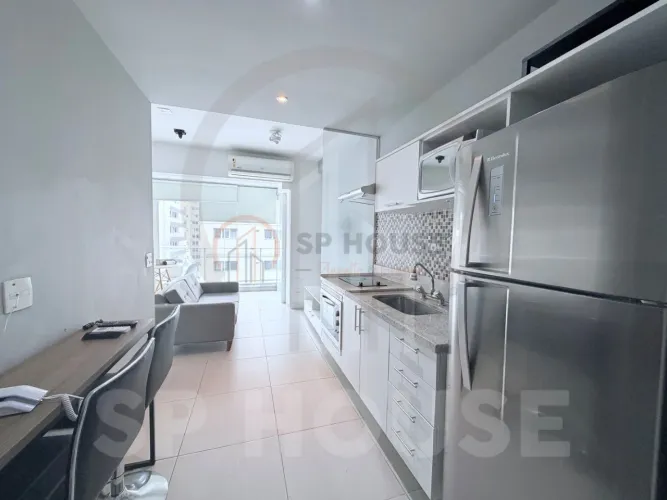 Studio para locação no Brooklin, 1 quarto, 1 vaga de garagem, 37m²