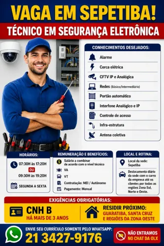 Tecnico de CFTV e Seguranaça Eletronica