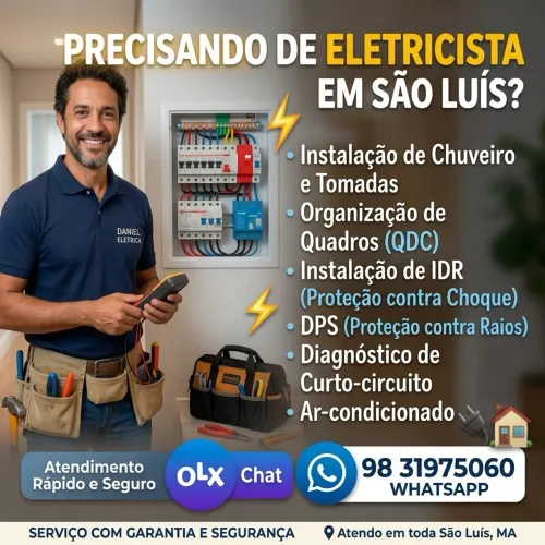 Eletricista Profissional em São Luís - Instalações, Reparos e Quadro elétrico