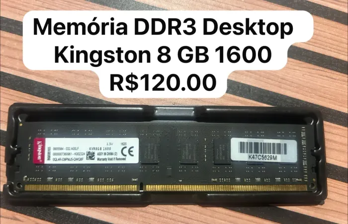 Memória Ddr3 8 gb 1600 MHz desktop