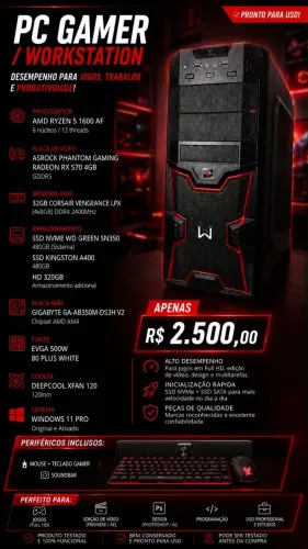 Vendo computador montado