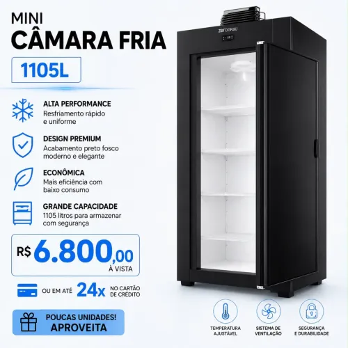MINI CÂMARA FRIA 1105L - PRONTA ENTREGA! ?
