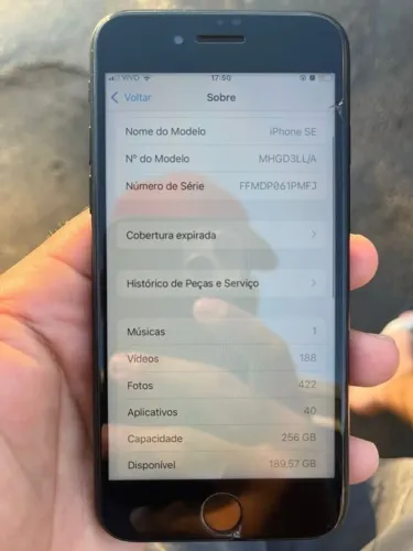 Vendo iPhone SE 256 g segunda geração