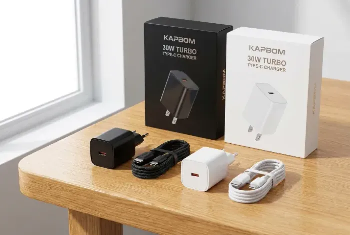 Carregador Turbo 30W Kapbom Original (Tipo C / Novo)