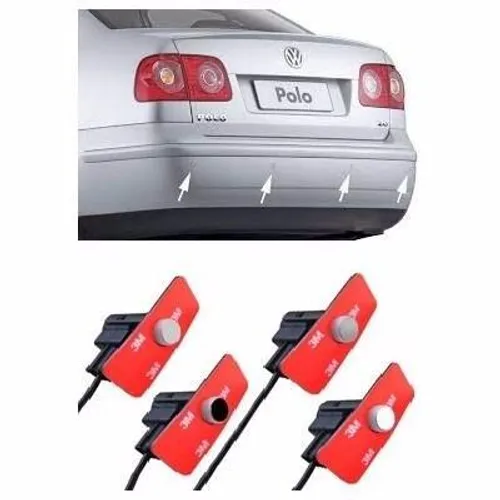 Sensor De Ré Estacionamento 4 Pontos Original C/ Visor E Lcd