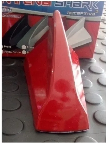 Antena Barbatana Shark Tubarão c sinal radio cores vermelho preto Fosco Prata branco sd