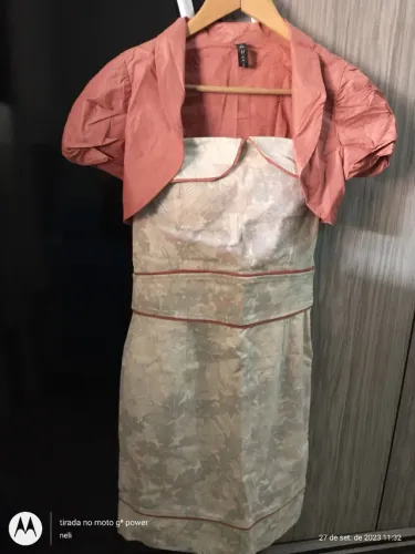 Vendo vestido com bolero Mdemaria Tam M 38/40
