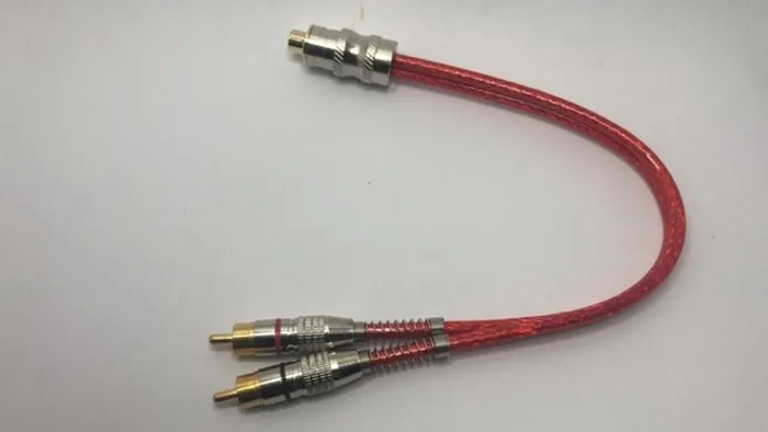 Cabos Y Rca Blindado 2 Machos Vermelho Blindados