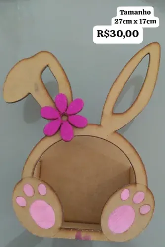 Coelho da páscoa em MDF 