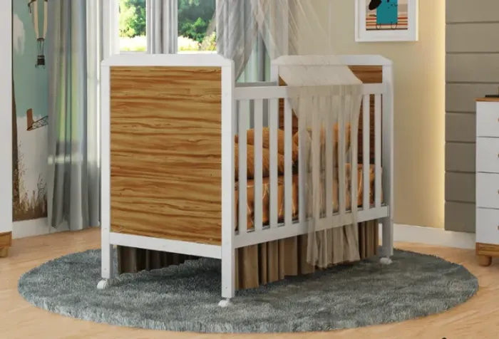Berço Cama Americano Cloe Peroba, 100% MDF