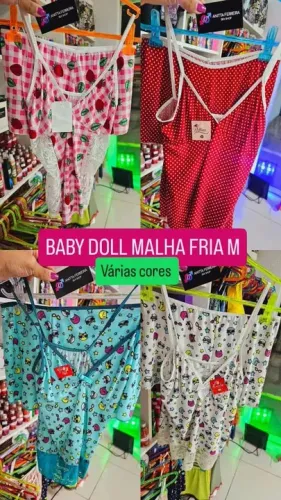 Baby Doll Malha Fria Vários Tamanhos 