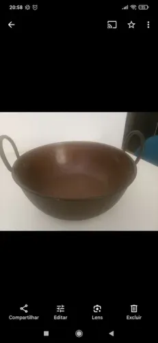 Antigo tacho em puro cobre