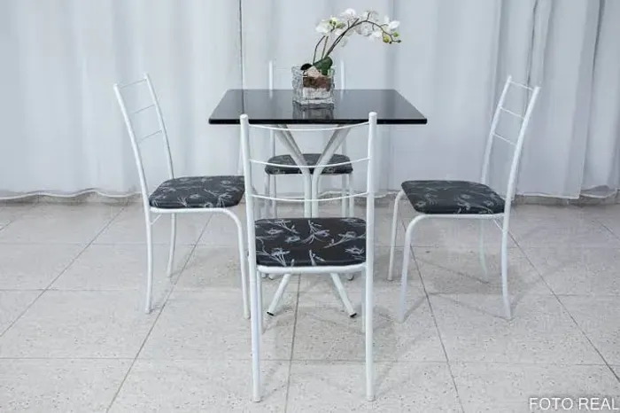 Mesa 4 cadeiras 75x75 granito - ENTREGA HOJE !!! 