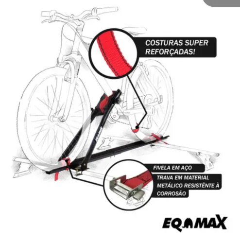 Transportador/rack de Bicicleta de Teto Velox Aço Eqmax Transbike