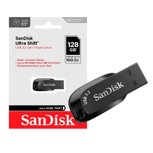 PenDrive 128 GB Ultra Shift, USB 3.2 - Sandisk SDCZ410-128G-G46 em São Luís ma 