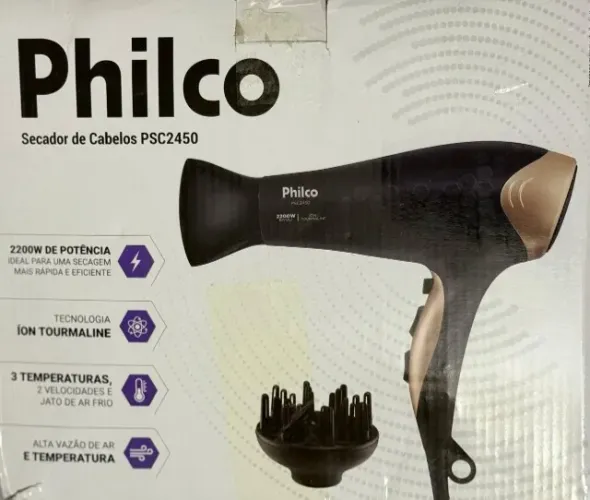Secador de Cabelos Profissional Philco Tourmaline PSC2450 2200W Bivolt  Garantia