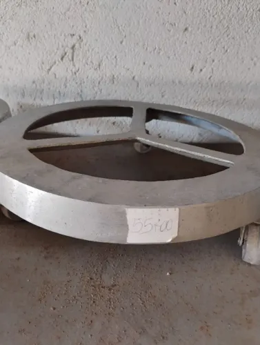 Carrinho Suporte para Vaso de Plantas Alumínio 