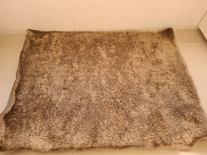 Tapete peludo Marrom 1,50 por 2,00