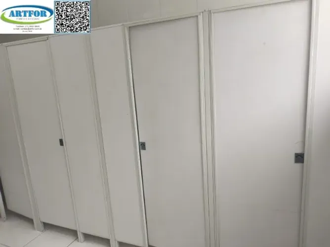 Divisórias Sanitárias Instaladas, Divisórias para Banheiro com baixo custo, Artfor.com.br