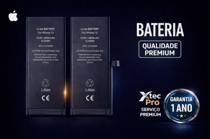 Troca Bateria iPhone 12 | Saúde 100% | Peça Genuína | 1 Ano Garantia - Em João Pessoa PB 