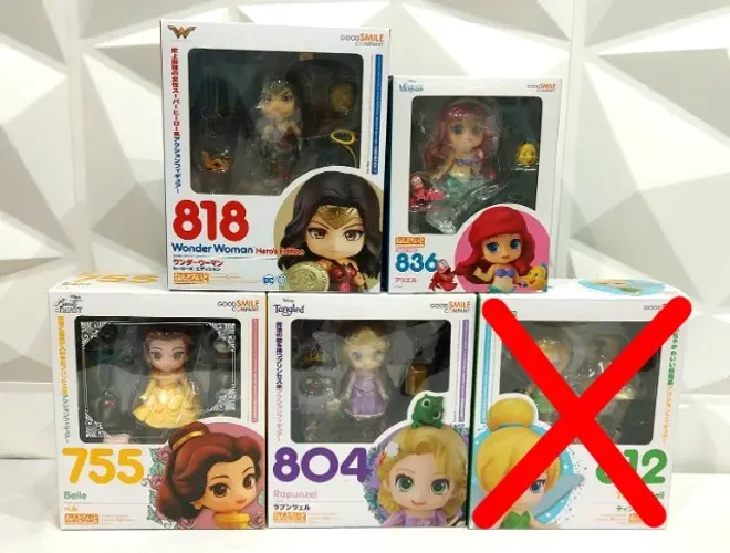 Coleção Princesas Disney Nendoroid Tinker Bell Belle Ariel