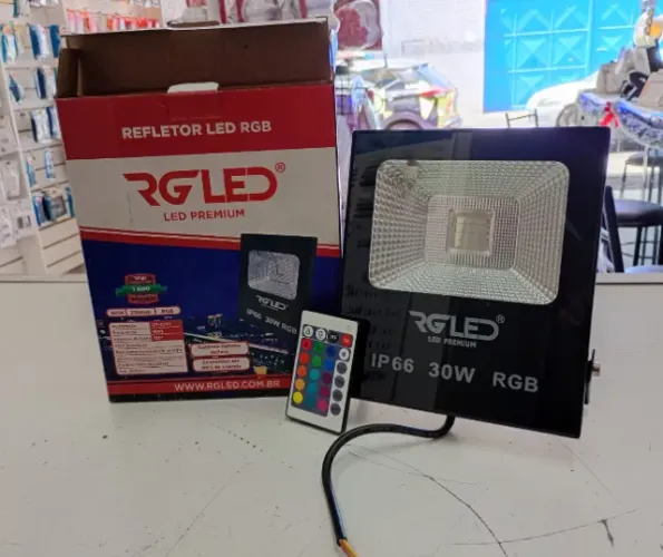 REFLETOR LED RGB 30W BIVOLT- RGLED