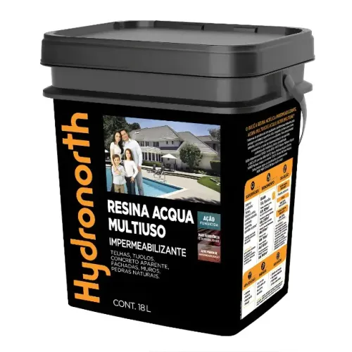 Resina Multiuso Brilhante Base Água Incolor Hydronorth Cor Incolor / Balde 18kg