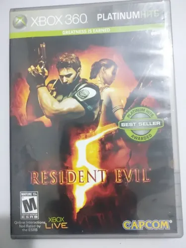  Vendo ou troco jogo de Xbox 360-   Resident Evil 5 - Original usado