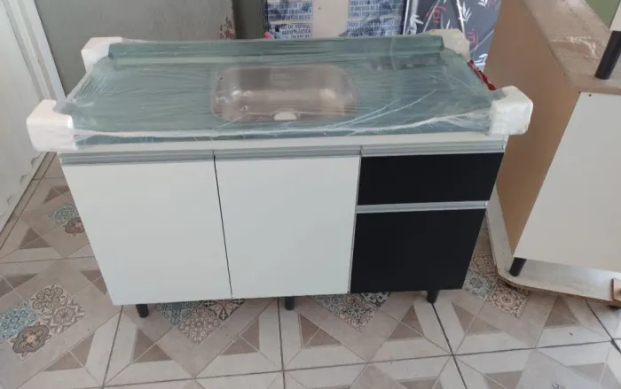 Balcão para pia com inox NOVOS