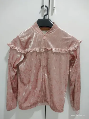Jaqueta de Veludo Rosa para Menina Fuzarka Renner 