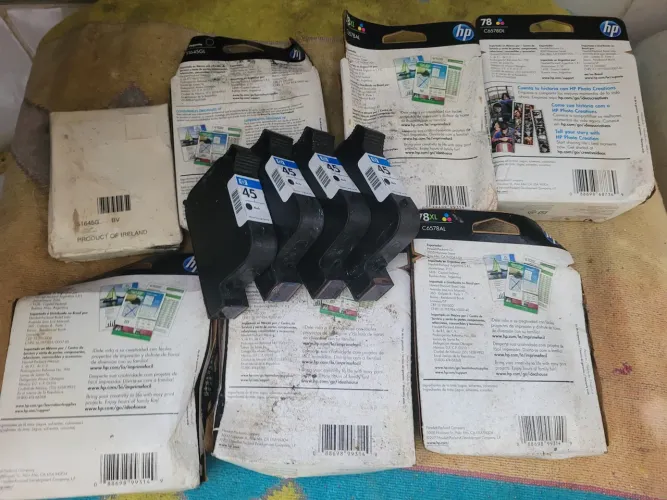 Lote Cartucho Hp Inkjet 5x45 e 5x78 lacrado original vencido