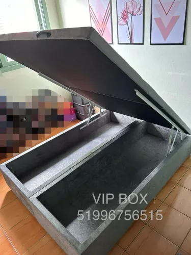 Box baú casal bipartido ((para sobrados / escadas estreitas)) 