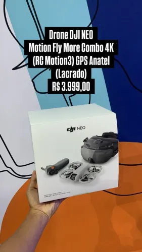 Drone DJI Neo Motion Fly More Combo 4K (RC Motion 3) GPS Anatel | Lacrado | Loja Física 