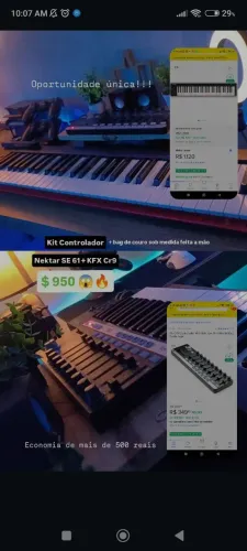 Kit controlodor Teclado Nektar SE 61 + Kfx Cr9