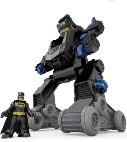 Robô Batman Imaginext Batbot de controle remoto com Boneco Fisher-Price