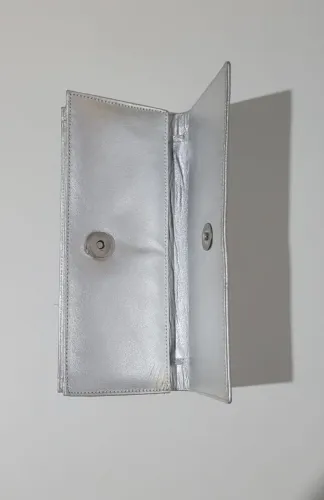 Bolsa de Mão Clutch Prateada