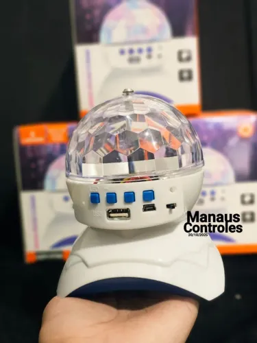 Lâmpada giratória colorida festa