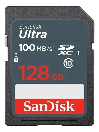 Cartão De Memória Sd Sandisk Ultra 128gb 100mb/s