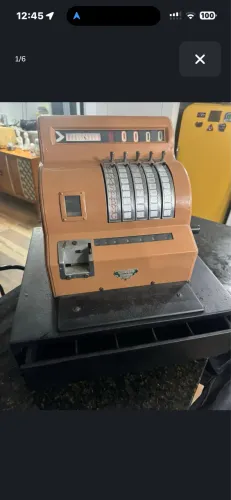 Antigo Vintage Decoração Caixa Registradora 